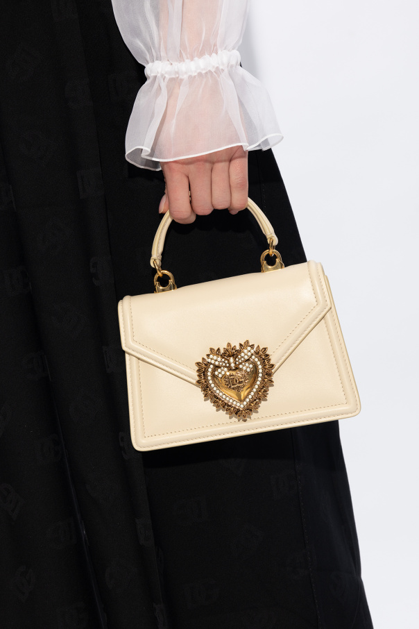 【関税＆送料込み】Dolce & Gabbana Hand Bag DOLCE & GABBANA Chain Shoulder Bag Fabric Orange Used Women